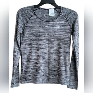 Nike DriFit Gray On Gray Long Sleeve Tee Size M